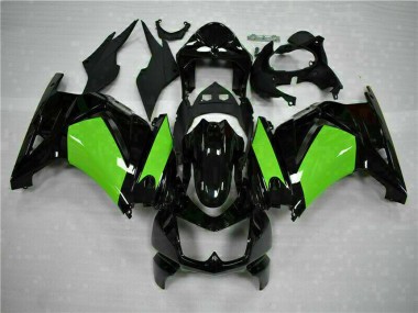 Mejores Carenados Moto Kawasaki EX250 2008-2012 - Negro Brillante Verde