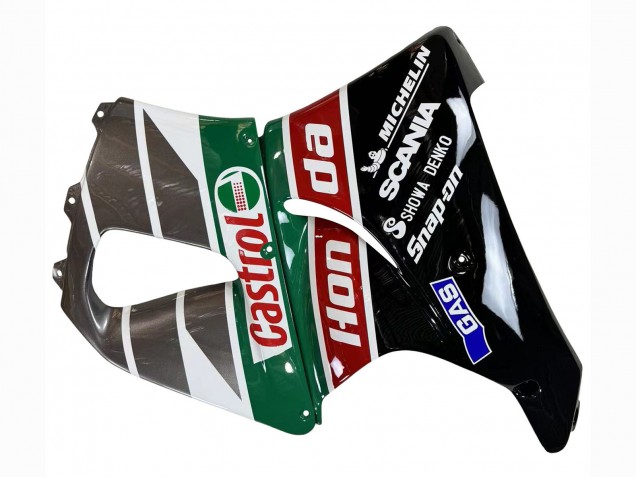 Mejores Carenados Moto Honda CBR900RR 893 1996-1997 - Blanco Verde Gris Negro Brillante Castrol