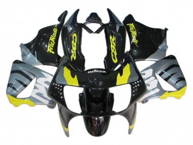 Mejores Carenados Moto Honda CBR900RR 919 1998-1999 - Plata Amarillo Negro Brillante Fireblade
