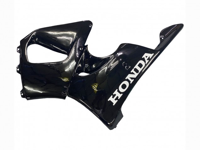 Mejores Carenados Moto Honda CBR900RR 919 1998-1999 - Negro Brillante Blanco Calcomanías