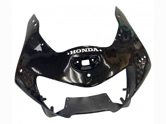 Mejores Carenados Moto Honda CBR900RR 919 1998-1999 - Negro Brillante Blanco Calcomanías