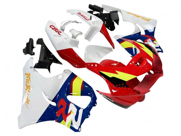 Mejores Carenados Moto Honda CBR900RR 919 1998-1999 - Blanco Rojo Amarillo Azul
