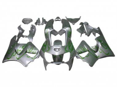 Mejores Carenados Moto Honda CBR900RR 919 1998-1999 - Plata Verde Llama