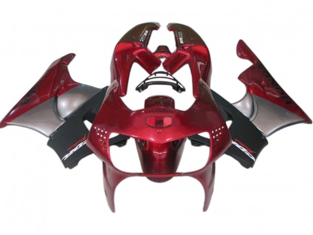Mejores Carenados Moto Honda CBR900RR 919 1998-1999 - Rojo Oscuro Negro Gris