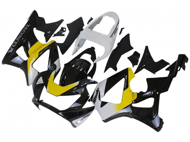 Mejores Carenados Moto Honda CBR900RR 929 2000-2001 - Blanco Amarillo Negro Brillante