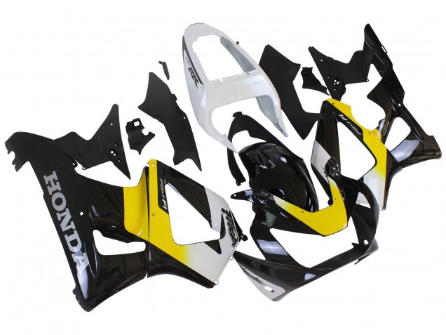 Mejores Carenados Moto Honda CBR900RR 929 2000-2001 - Blanco Amarillo Negro Brillante
