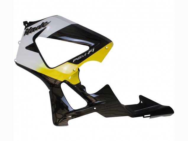 Mejores Carenados Moto Honda CBR900RR 929 2000-2001 - Blanco Amarillo Negro Brillante