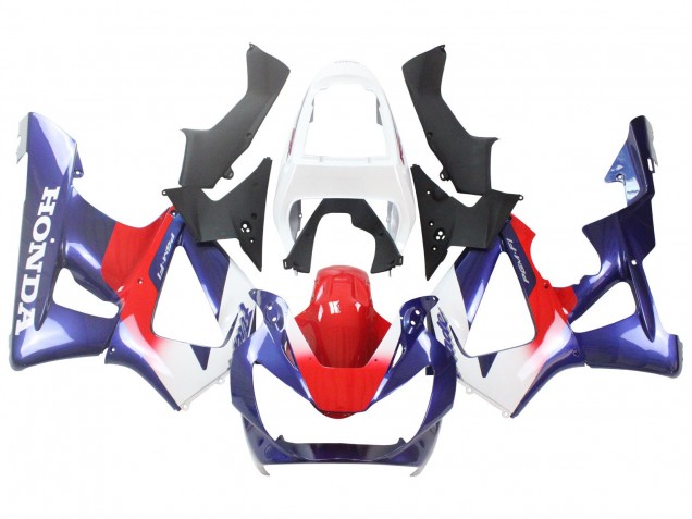 Mejores Carenados Moto Honda CBR900RR 929 2000-2001 - Blanco Rojo Azul
