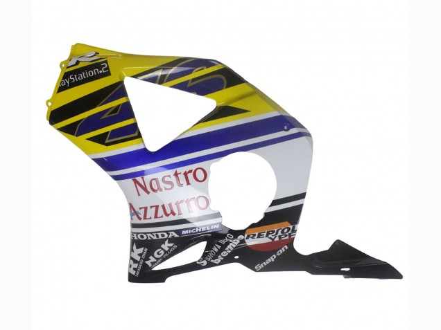 Mejores Carenados Moto Honda CBR900RR 954 2002-2003 - Azul Amarillo Negro Brillante Rojo Nastro Azzurro 46