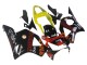 Mejores Carenados Moto Honda CBR900RR 954 2002-2003 - Amarillo Rojo Negro Brillante Repsol Rossi