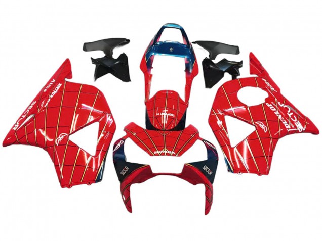 Mejores Carenados Moto Honda CBR900RR 954 2002-2003 - Rojo Azul Oscuro Dunlop