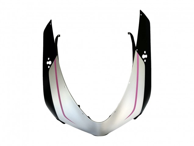 Mejores Carenados Moto Ducati 848 2007-2014 - Blanco Rosa Negro Brillante Connie