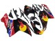 Mejores Carenados Moto Ducati 848/1098/1198 2007-2014 - Negro Brillante Amarillo Azul Rojo Bull
