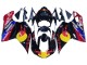Mejores Carenados Moto Ducati 848/1098/1198 2007-2014 - Negro Brillante Amarillo Azul Rojo Bull