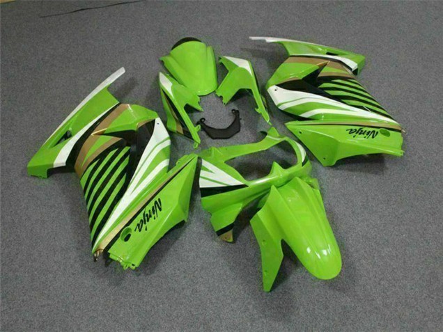 Mejores Carenado Moto Kawasaki EX250 2008-2012 - Verde Blanco Negro