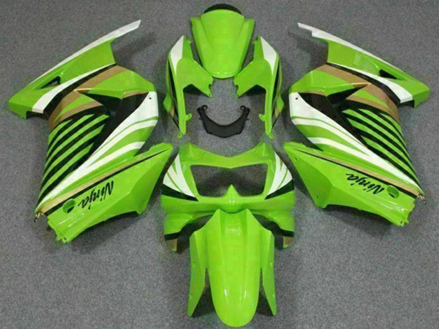 Mejores Carenado Moto Kawasaki EX250 2008-2012 - Verde Blanco Negro