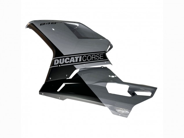Mejores Carenados Moto Ducati 848 2007-2014 - Plata Oro Negro Mate