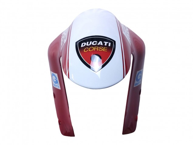 Mejores Carenados Moto Ducati 848/1098/1198 2007-2014 - Blanco Rojo Negro Brillante Valsir Xerox