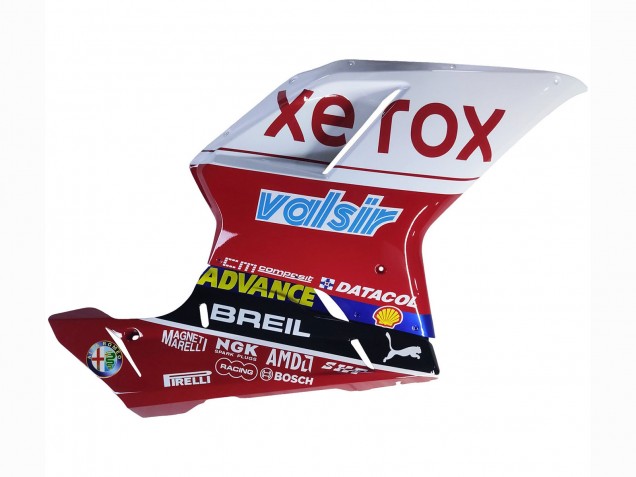 Mejores Carenados Moto Ducati 848/1098/1198 2007-2014 - Blanco Rojo Negro Brillante Valsir Xerox