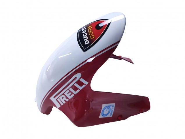Mejores Carenados Moto Ducati 848/1098/1198 2007-2014 - Blanco Rojo Negro Brillante Valsir Xerox