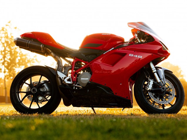 Mejores Carenados Moto Ducati 848 2007-2014 - Rojo Negro Brillante