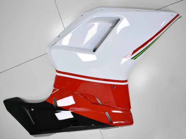 Mejores Carenados Moto Ducati 848/1098/1198 2007-2014 - Blanco Rojo Verde Negro Brillante