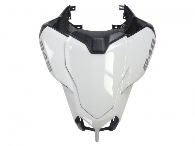 Mejores Carenados Moto Ducati 848/1098/1198 2007-2014 - Blanco Negro Brillante Corse