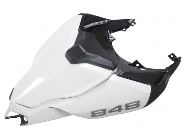 Mejores Carenados Moto Ducati 848/1098/1198 2007-2014 - Blanco Negro Brillante Corse
