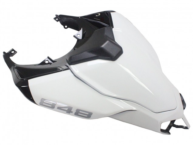 Mejores Carenados Moto Ducati 848/1098/1198 2007-2014 - Blanco Negro Brillante Corse