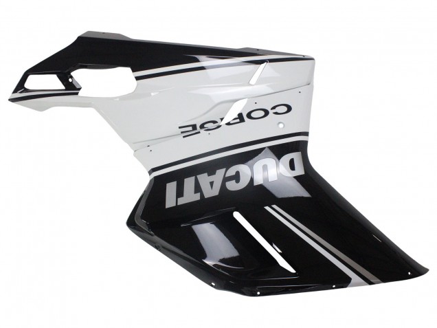 Mejores Carenados Moto Ducati 848/1098/1198 2007-2014 - Blanco Negro Brillante Corse