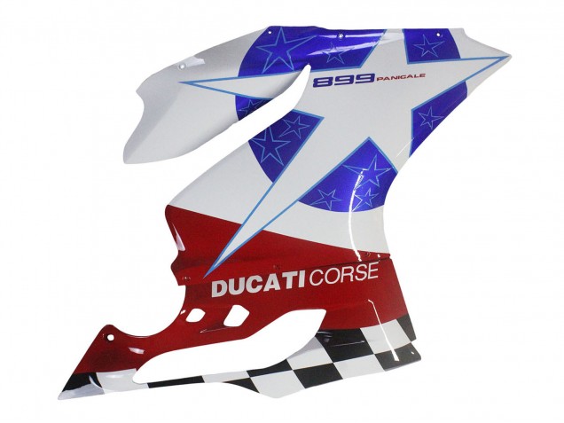 Mejores Carenados Moto Ducati Panigale 899 2011-2014 - Blanco Azul Rojo Negro
