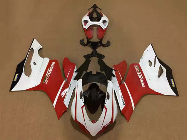 Mejores Carenados Moto Ducati Panigale 899 2011-2014 - Blanco Rojo Negro