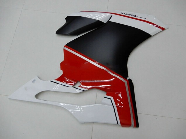 Mejores Carenados Moto Ducati 1199 2011-2014 - Blanco Rojo Negro Mate