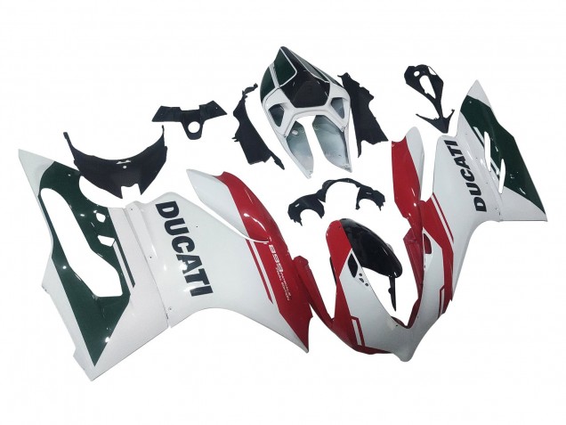 Mejores Carenados Moto Ducati Panigale 899 2011-2014 - Blanco Rojo Negro Brillante