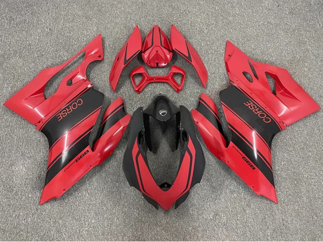 Mejores Carenados Moto Ducati 999 2003-2004 - Rojo Negro Brillante Corse