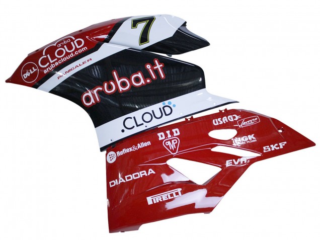 Mejores Carenados Moto Ducati 959/1299 2015-2020 - Blanco Rojo Negro Aruba 7