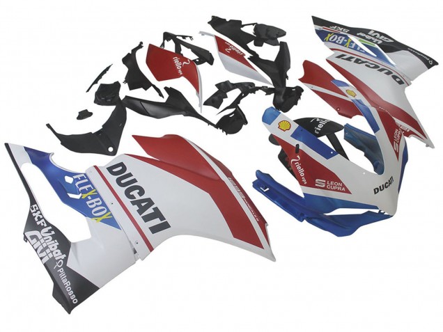 Mejores Carenados Moto Ducati 1299 2015-2020 - Blanco Rojo Azul Negro Mate Unibat Flex-Box