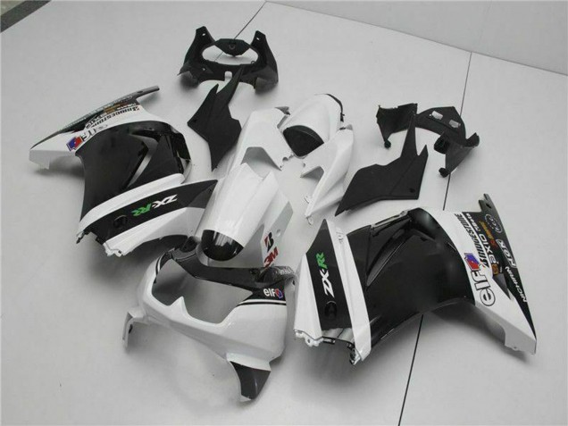 Mejores Carenados Moto Kawasaki EX250 2008-2012 - Blanco Negro Verde