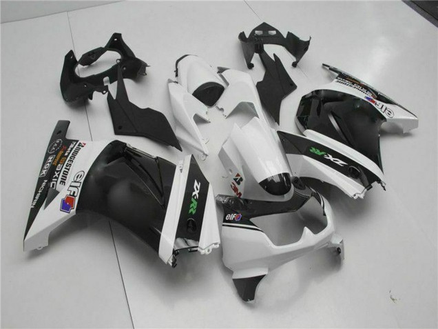 Mejores Carenados Moto Kawasaki EX250 2008-2012 - Blanco Negro Verde