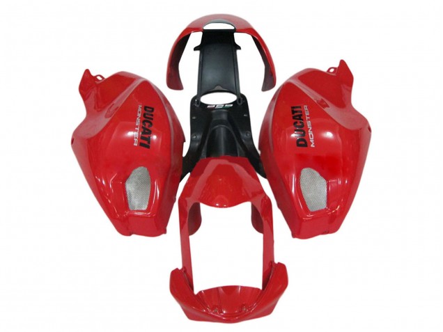 Mejores Carenado Moto Ducati Monster 696 796 1100 1100S 2008-2012 - Rojo