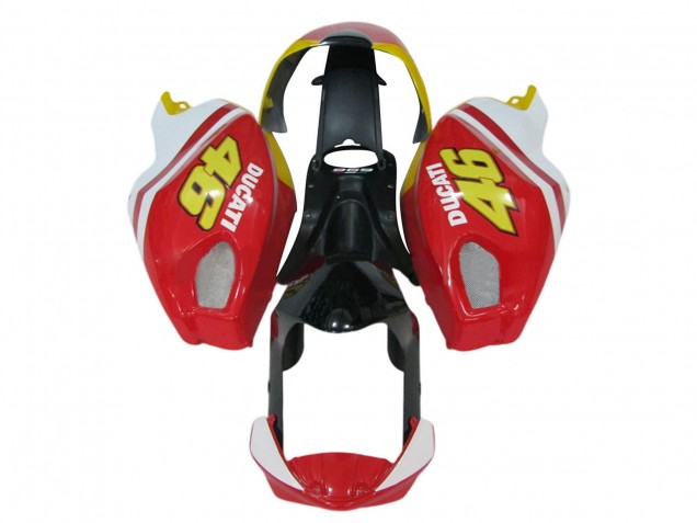 Mejores Carenados Moto Ducati Monster 696 796 1100 1100S 2008-2012 - Blanco Rojo Negro Brillante Amarillo 46