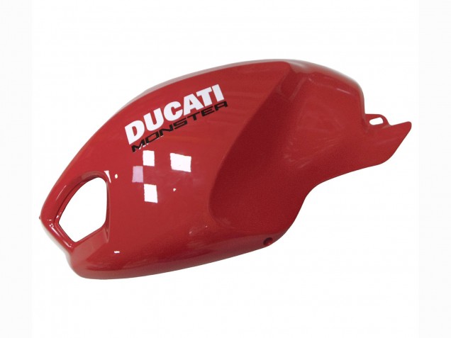 Mejores Carenados Moto Ducati Monster 696 796 1100 1100S 2008-2012 - Rojo Blanco