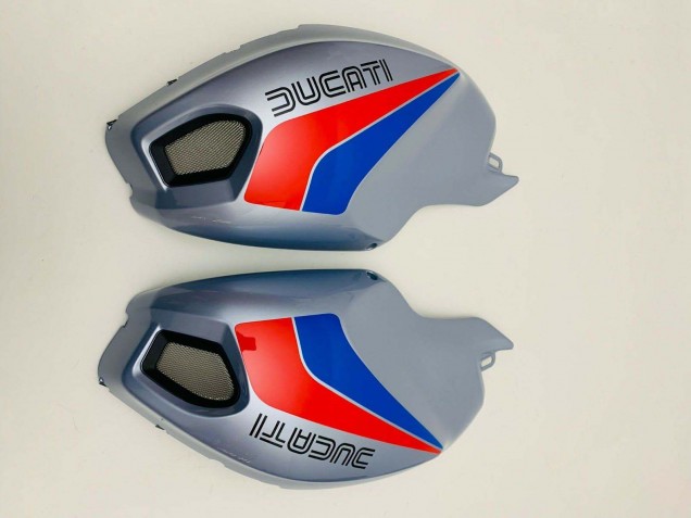 Mejores Carenados Moto Ducati Monster 696 796 1100 1100S 2008-2012 - Plata Rojo Azul
