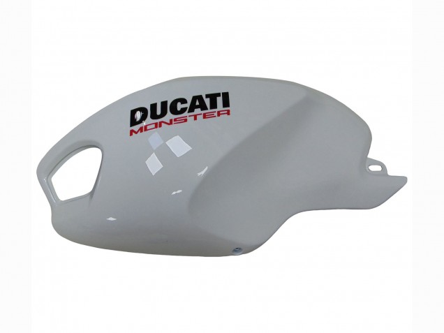 Mejores Carenados Moto Ducati Monster 696 796 1100 1100S 2008-2012 - Blanco Rojo Negro Brillante