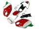 Mejores Carenado Moto Ducati Monster 696 796 1100 1100S 2008-2012 - Blanco Rojo Verde