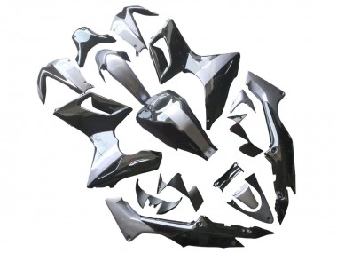 Mejores Carenados Moto Honda CBR125R 2002-2006 - Plata Negro Brillante