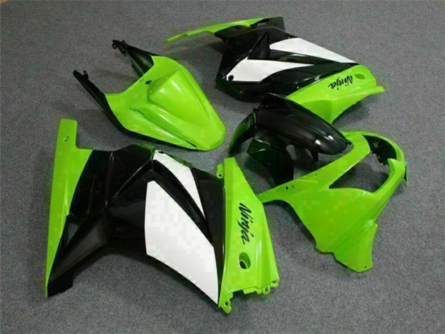 Mejores Carenados Moto Kawasaki EX250 2008-2012 - Verde Blanco Negro