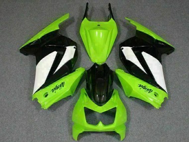Mejores Carenados Moto Kawasaki EX250 2008-2012 - Verde Blanco Negro