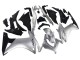 Mejores Carenado Moto Honda CBR500R 2013-2015 - Plata Negro Brillante