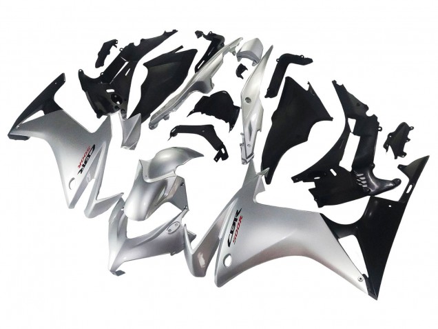 Mejores Carenado Moto Honda CBR500R 2013-2015 - Plata Negro Brillante